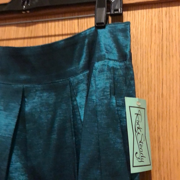 RockSteady | Turquoise A-Line Skirt | Stretch, Back Zipper, NWT - Picture 3 of 4
